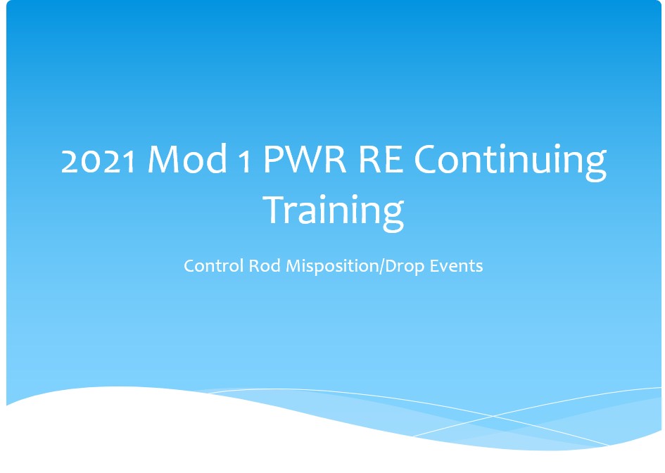 2021 PWR Module 1